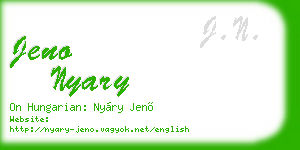 jeno nyary business card