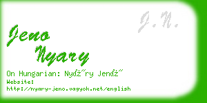 jeno nyary business card